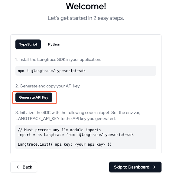 Quickstart - Langtrace AI Docs